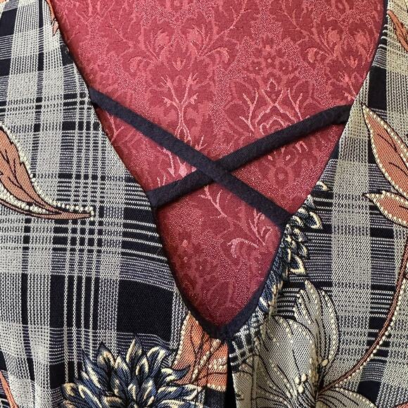 Espresso Blue Floral Flowy Tank Blouse Size Large - Picture 3 of 7